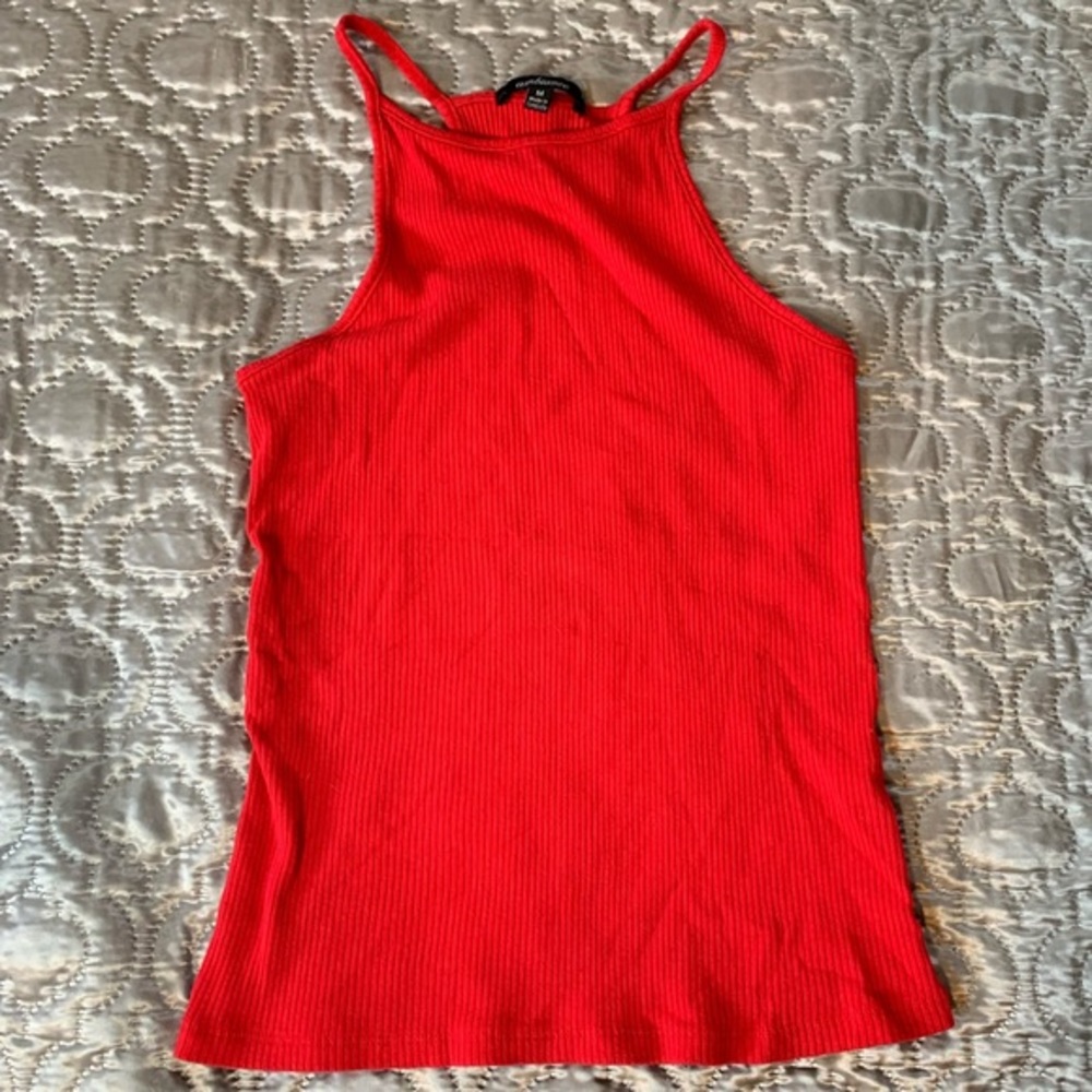 Red High-Neck Racerback Tank - Picture 1 of 3
